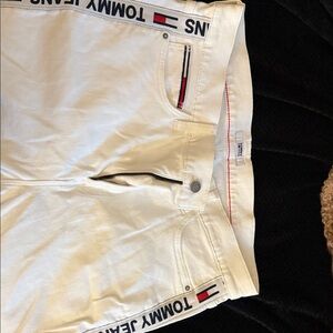 Tommy Hilfiger White Pants with Logo Detailing